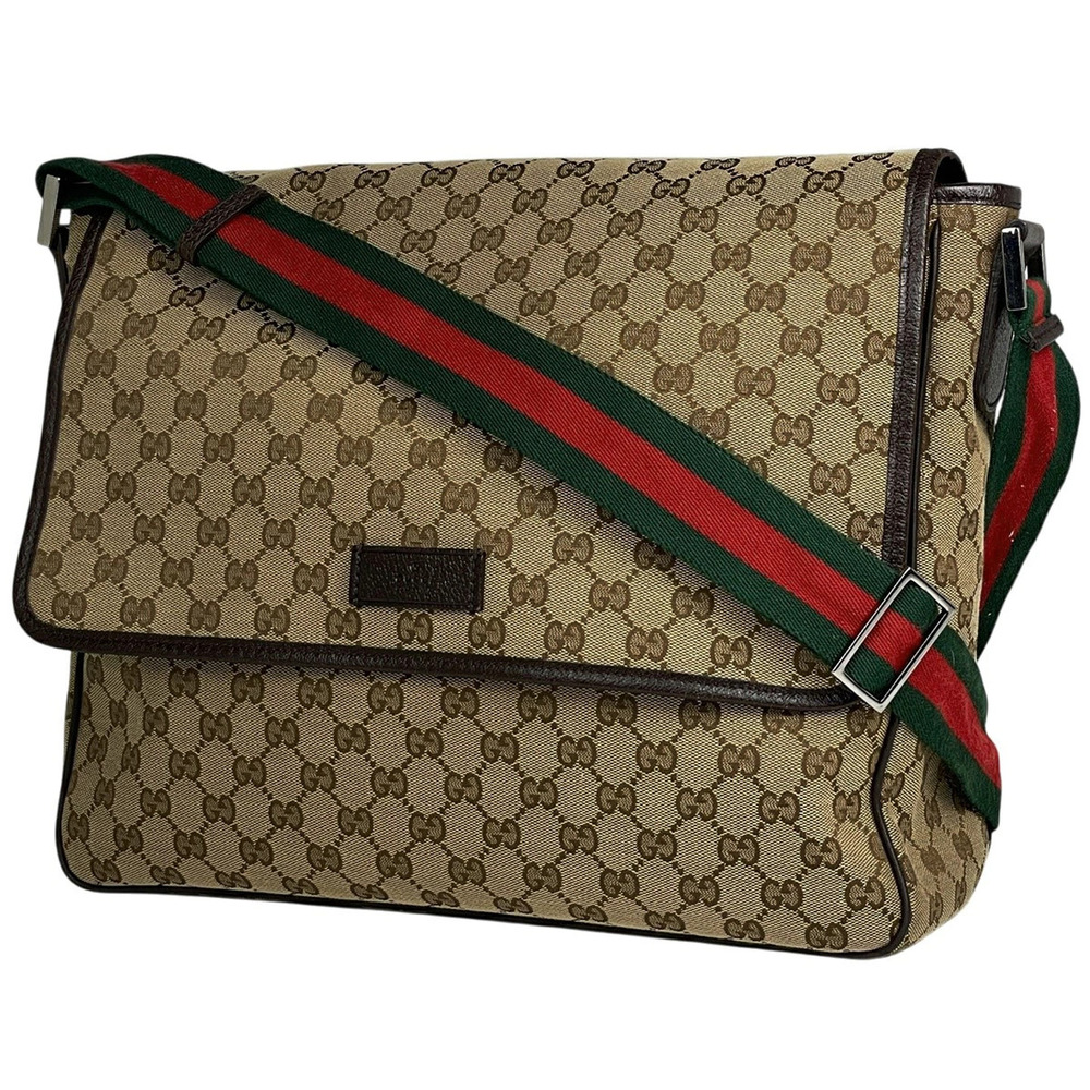 Gucci GG shoulder bag messenger canvas brown